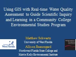 Using GIS with Real-time Water Quality Assessment to Guide