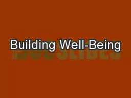 Building Well-Being