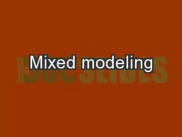 Mixed modeling