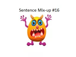 Sentence Mix-up #16