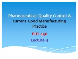Pharmaceutical Quality Control &