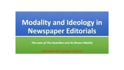 Modality and Ideology in Newspaper