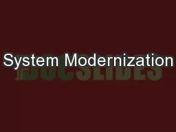 System Modernization