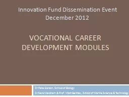 Vocational Career Development Modules