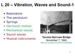 L 20 – Vibration, Waves and Sound-1