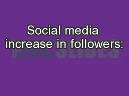 Social media increase in followers: