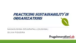 PRACTICING SUSTAINABILITY IN ORGANIZATIONS