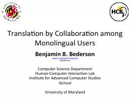 Translation by Collaboration among Monolingual Users