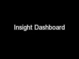 Insight Dashboard