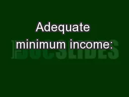 Adequate minimum income: