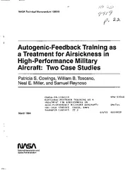 NASA Technical Memorandum  J i AutogenicFeedback Train