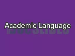 Academic Language