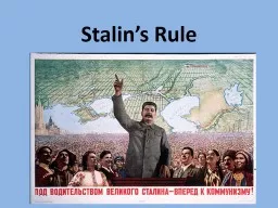Stalin’s Rule