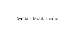 Symbol, Motif, Theme