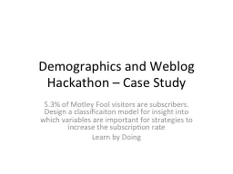 Demographics and Weblog