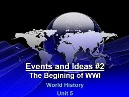 Events and Ideas #2