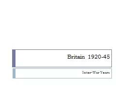 Britain 1920-45
