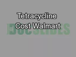 Tetracycline Cost Walmart