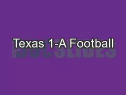 Texas 1-A Football
