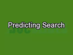 Predicting Search