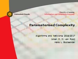 Parameterised Complexity