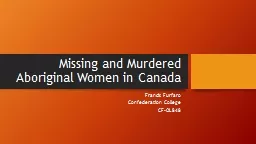 Missing and Murdered Aboriginal Women in Canada