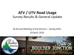 ATV / UTV Road Usage