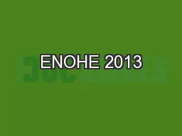 ENOHE 2013