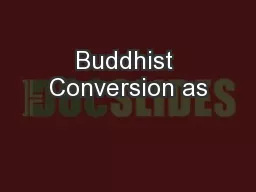 Buddhist Conversion as