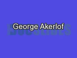 George Akerlof