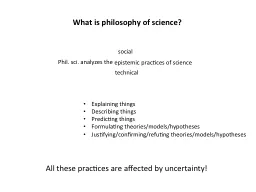What is philosophy of science?