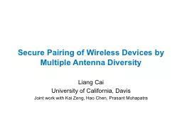 Secure Pairing of Wireless