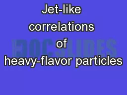 Jet-like correlations of heavy-flavor particles