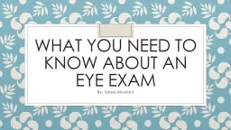What you need to know about an Eye Exam