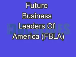 Future Business Leaders Of America (FBLA)