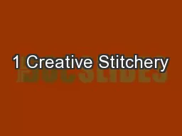 1 Creative Stitchery