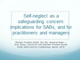 Self-neglect as a safeguarding concern: