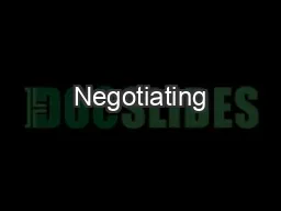 Negotiating