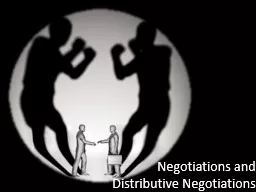 Negotiations and Distributive Negotiations