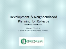 Development & Neighbourhood Planning for Rollesby