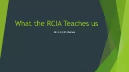 What the RCIA Teaches us