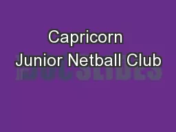 Capricorn Junior Netball Club