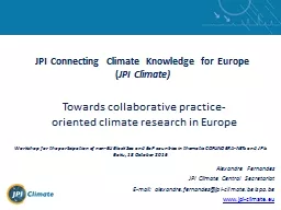 JPI Connecting Climate Knowledge for Europe