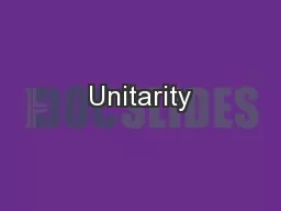 Unitarity