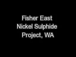 Fisher East Nickel Sulphide Project, WA