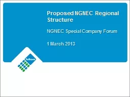 Proposed NGNEC Regional Structure