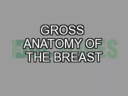 GROSS ANATOMY OF THE BREAST