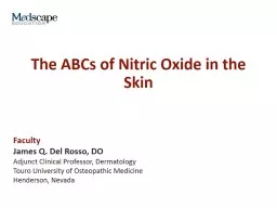 The ABCs of Nitric Oxide in the Skin