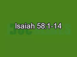 Isaiah 58:1-14