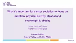 OBESITY PREVENTION AND CONTROL